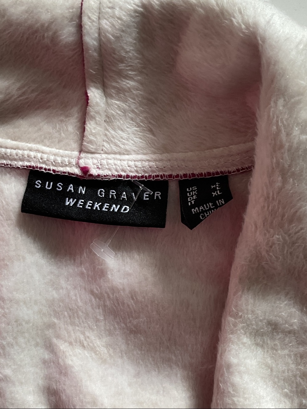 Susan Graver Bonded Polar Fleece Open Front Jacket with Fringe Shawl Collar - Picture 5 of 7